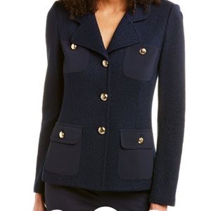 St. John Wool-Blend Blazer (Navy) - Size 10 (NWT)